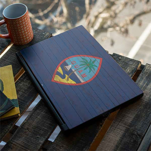 Guam Flag Dark Wood MSI GS65 Stealth Laptop Skin